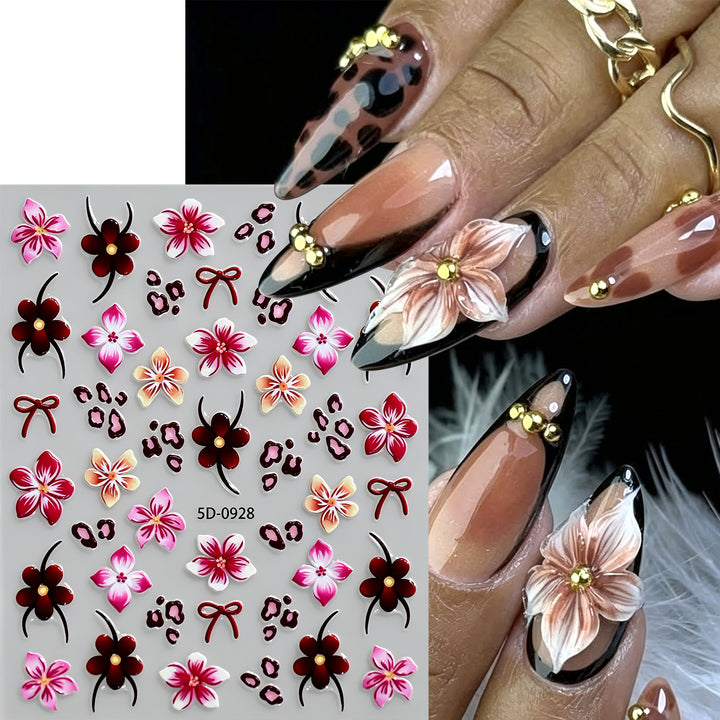 Floral Decorative Nail Art Aufkleber
