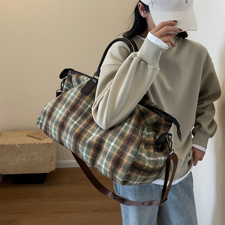 Stylische Karierte Reisetasche Karnz