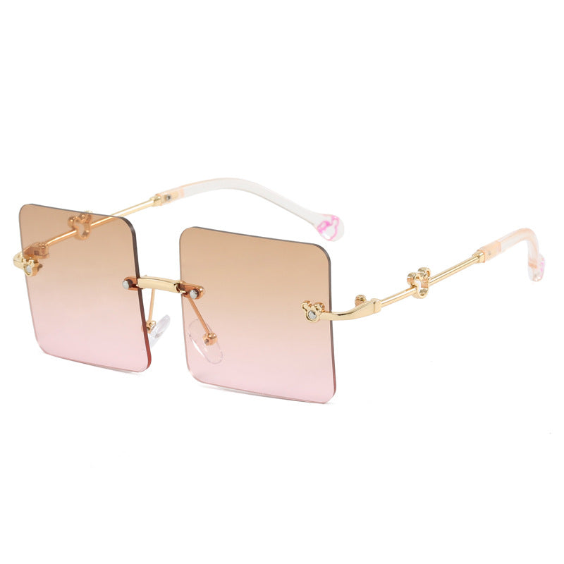 Damen quadratische Sonnenbrille mit luxuriösem, hochwertigem Rahmen Karnz