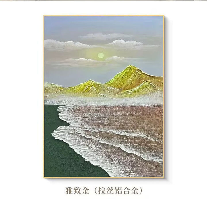 Texturierte Küstenlandschaft Leinwandkunst