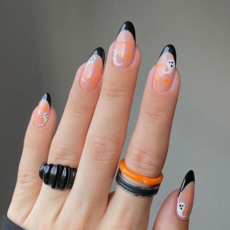 Künstlerisches Halloween-Themen Press-On Nagelset Karnz