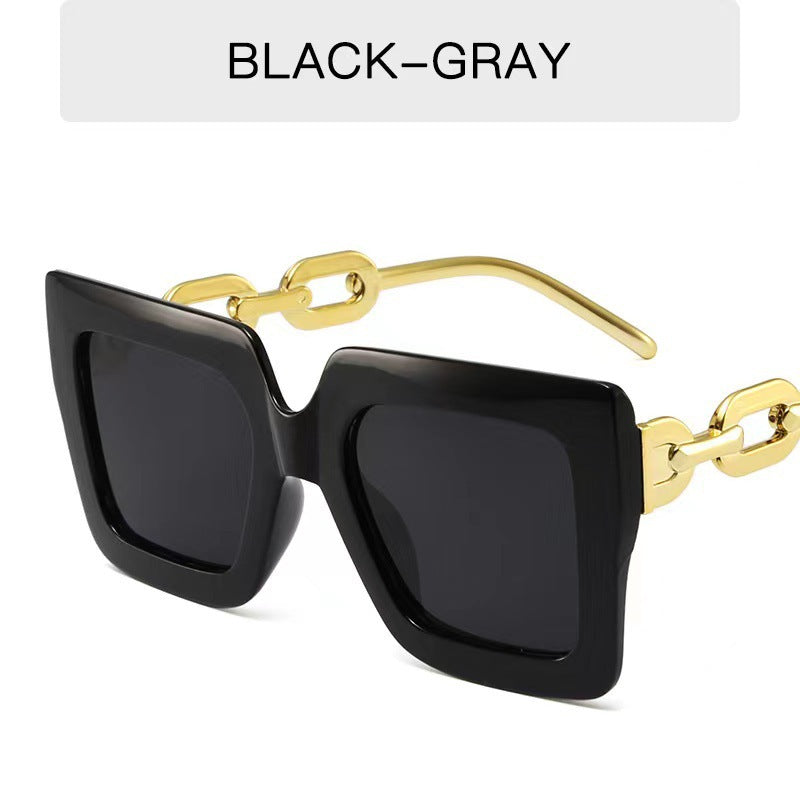 Stylische breite quadratische Sonnenbrille Karnz