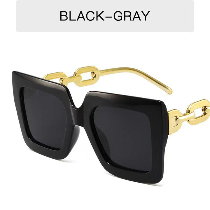 Stylische breite quadratische Sonnenbrille Karnz