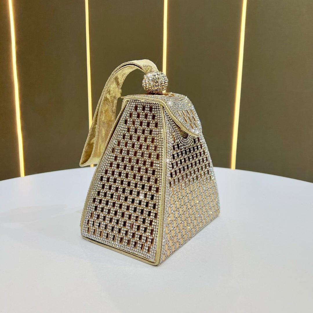 Geometrische Rhinestone Abendtasche