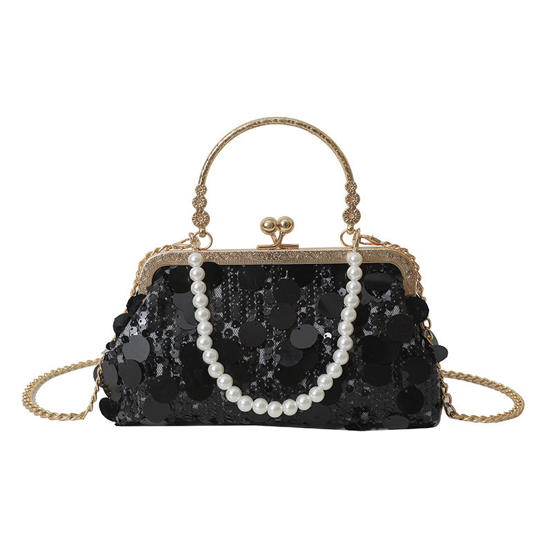 Elegante Pailletten Clutch Tasche