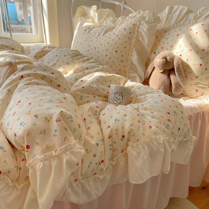 Floral Print Bettwäsche Set