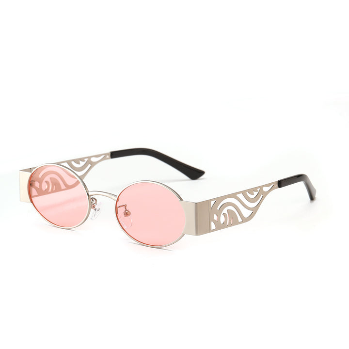 Damen modische runde Sonnenbrille mit außergewöhnlichem Design Karnz