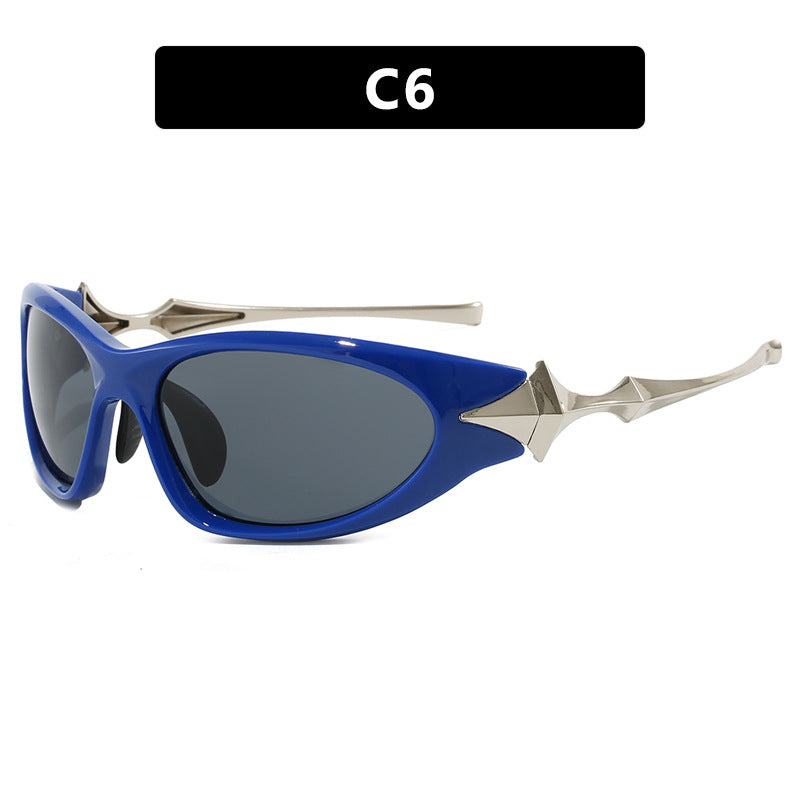 Damen futuristische Sportsonnenbrille mit ergonomischem Design Karnz