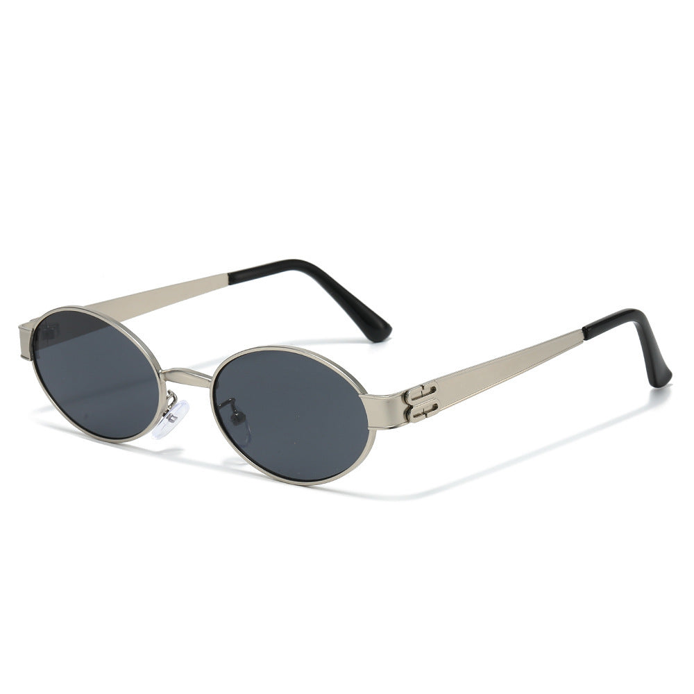 Vintage-inspirierte ovale Sonnenbrille Karnz