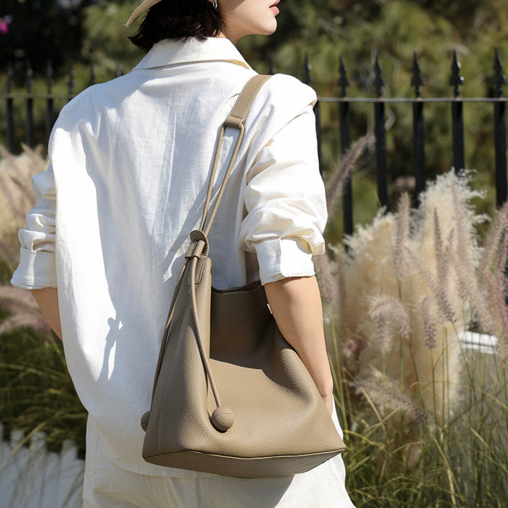 Weiches strukturiertes genarbtes veganes Leder Zugbeutel Hobo Schultertasche