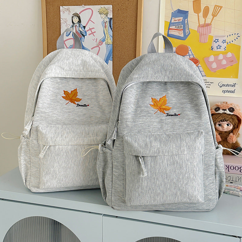 Lässiger bestickter Blatt-Rucksack Karnz