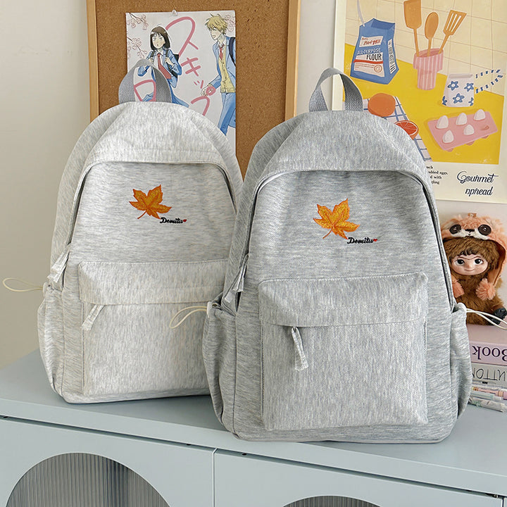 Lässiger bestickter Blatt-Rucksack Karnz