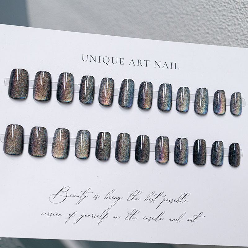 Glänzendes holographisches Press-On-Nagelset