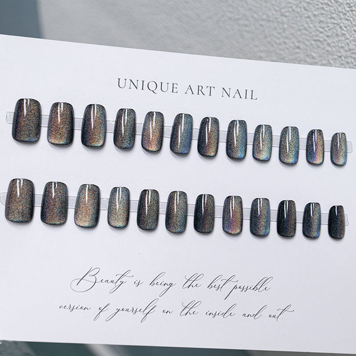 Glänzendes holographisches Press-On-Nagelset
