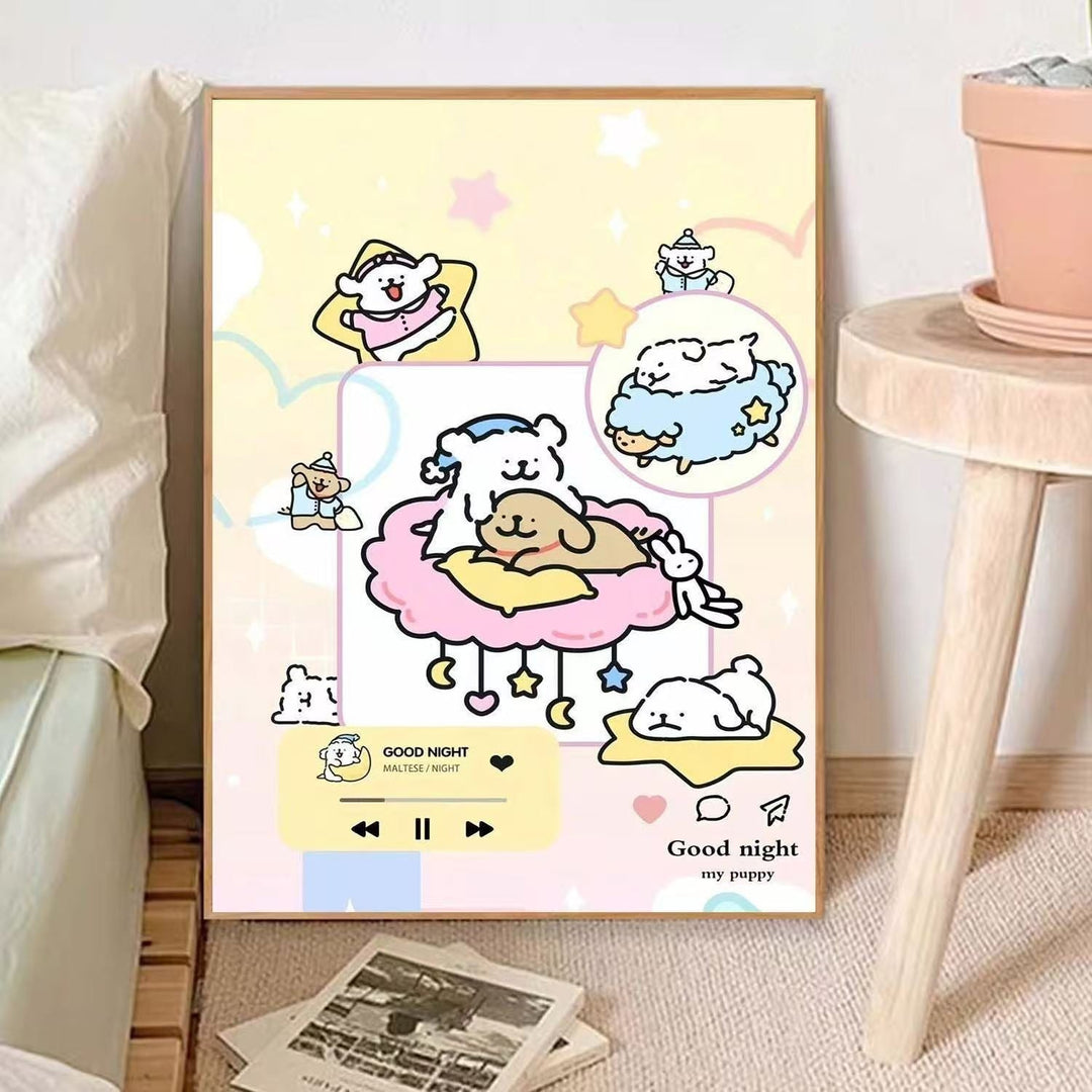 Niedliches Tier-Themen Illustrative Wandkunst Karnz