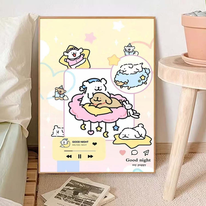 Niedliches Tier-Themen Illustrative Wandkunst Karnz