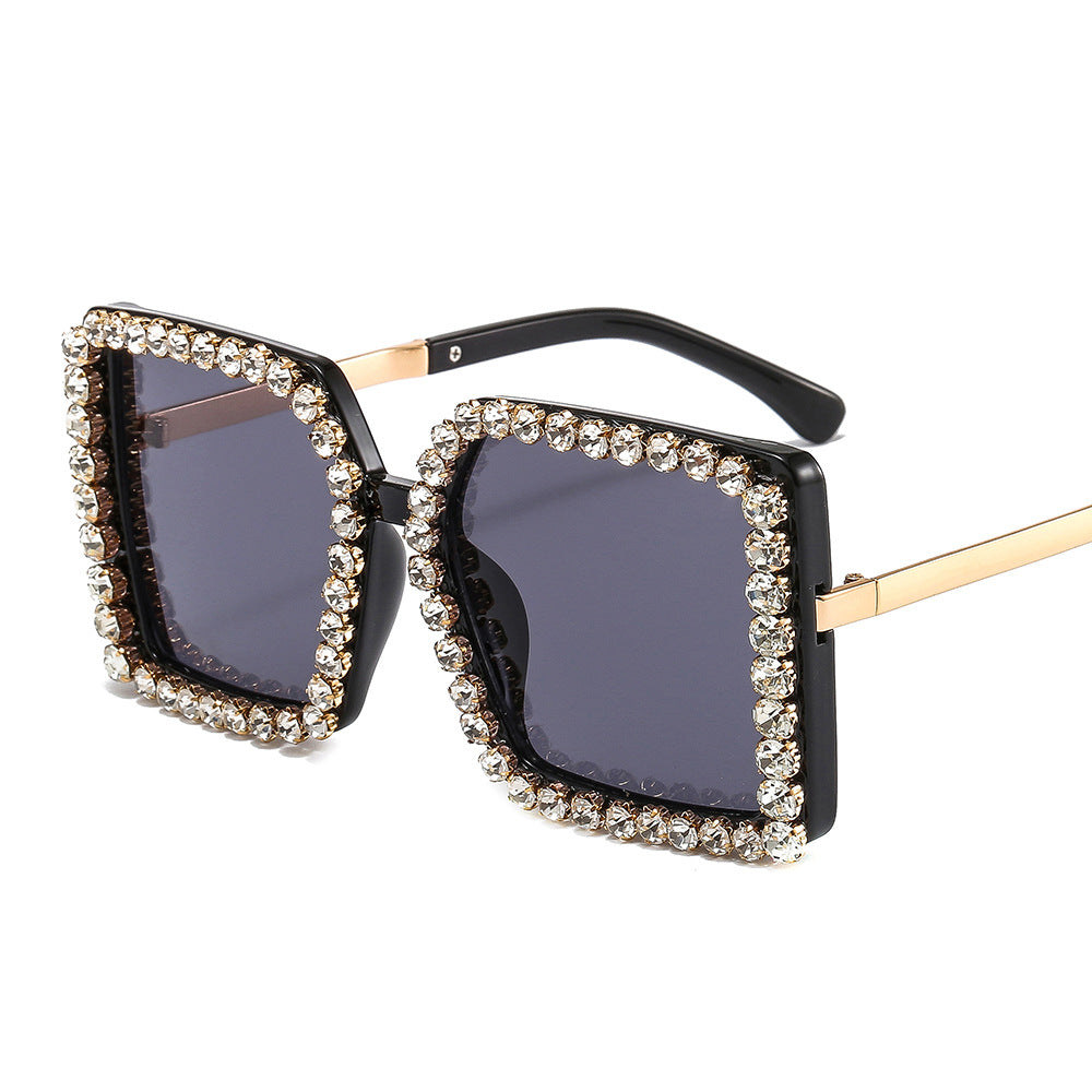 Damen glamouröse Sonnenbrille mit quadratischem Rahmen Karnz