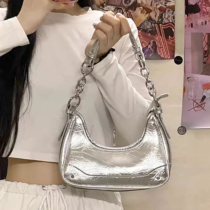 Chic Metallic Schultertasche Karnz