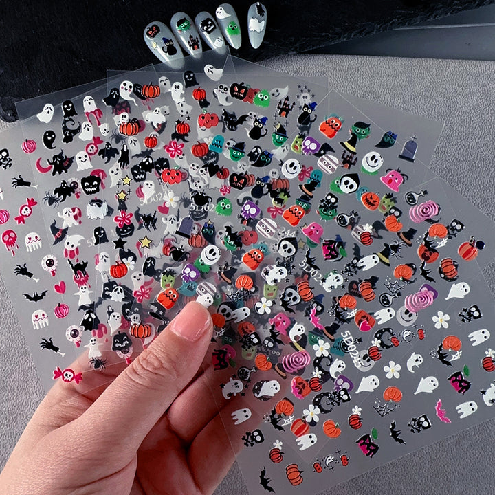 Halloween-Themen Nagelkunst Aufkleber Set