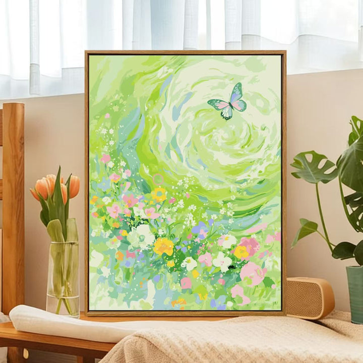 Floral Whirlwind Leinwandkunst Karnz