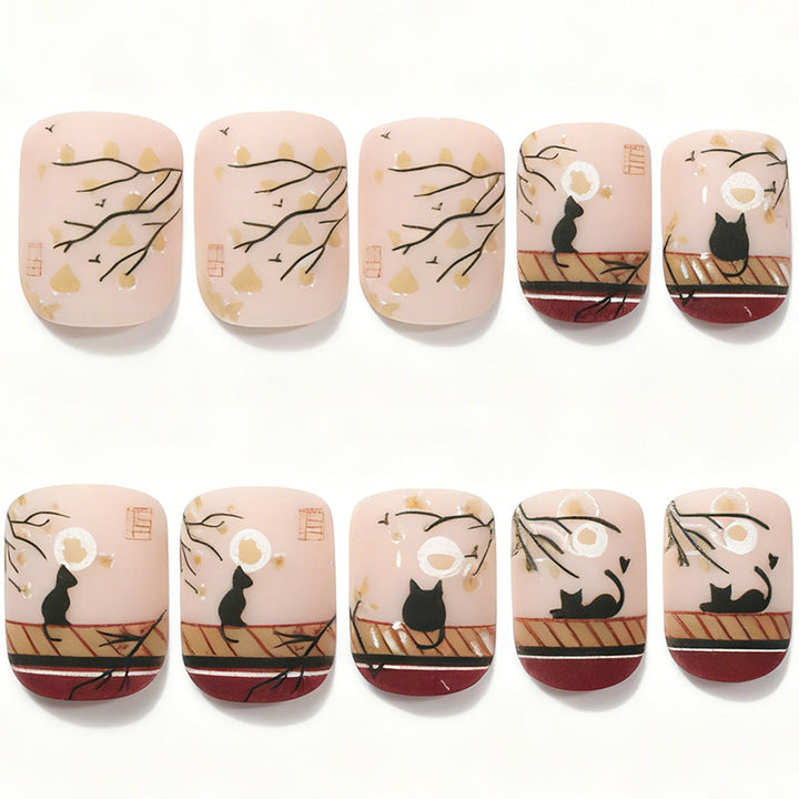 Künstlerisches katzenthema Acryl-Nagelkunst-Set Karnz