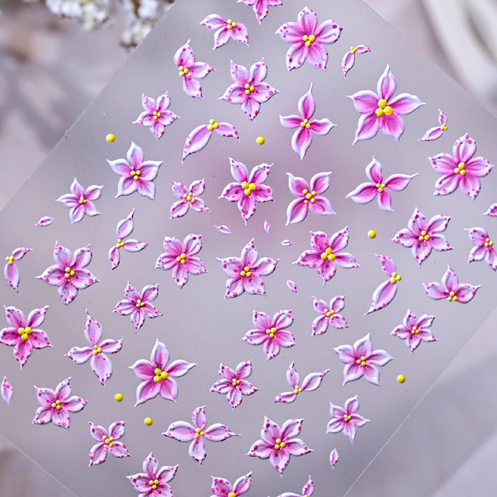 Florale Nagelkunst Dekorationsaufkleber