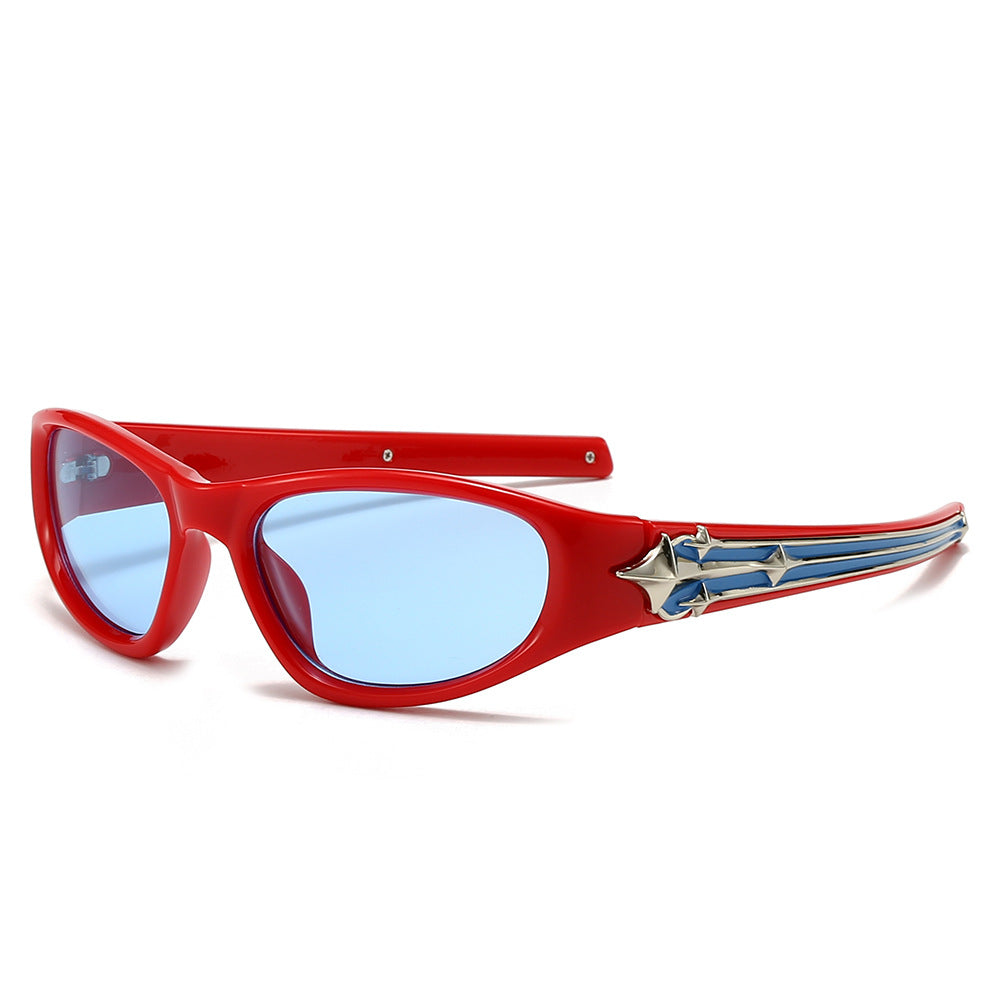 Damen Sportliche Sonnenbrille im modernen Design mit stylischem Metallrahmen Karnz