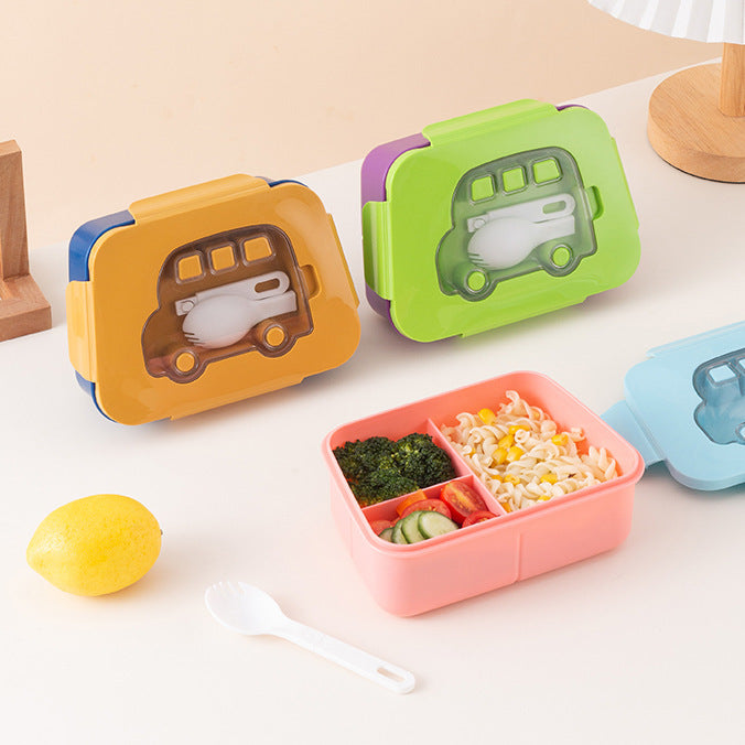 Multifunktionale Bento-Lunchbox mit Fächern und Besteck