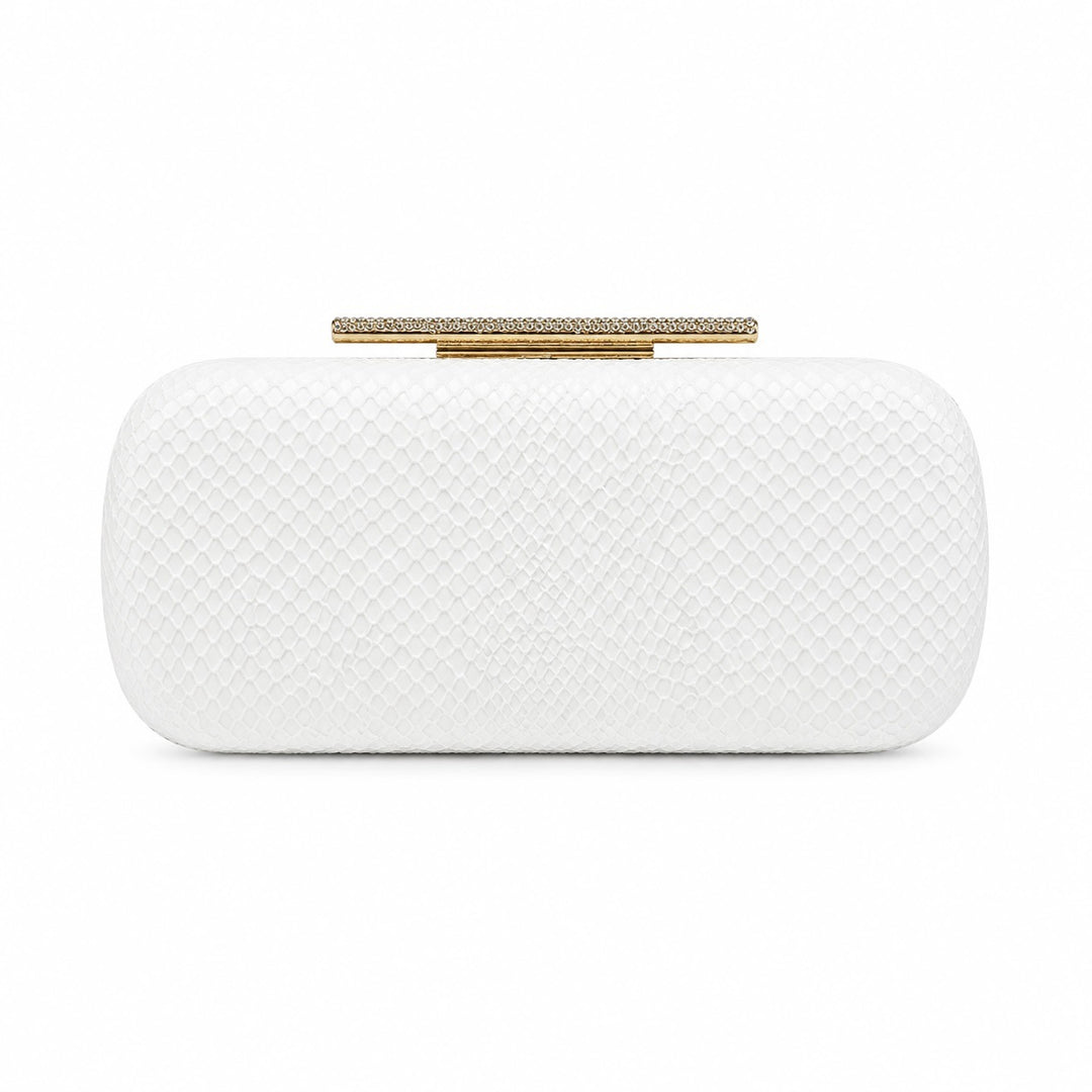 Texturierte metallic Abend Tasche