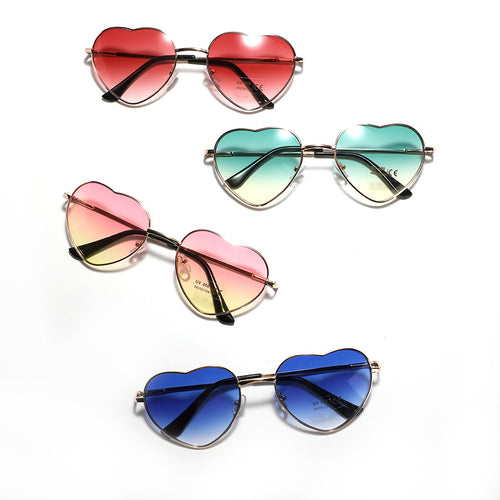 Damen Herzförmige Sonnenbrille mit UV-Schutz und filigranem Rahmen Karnz