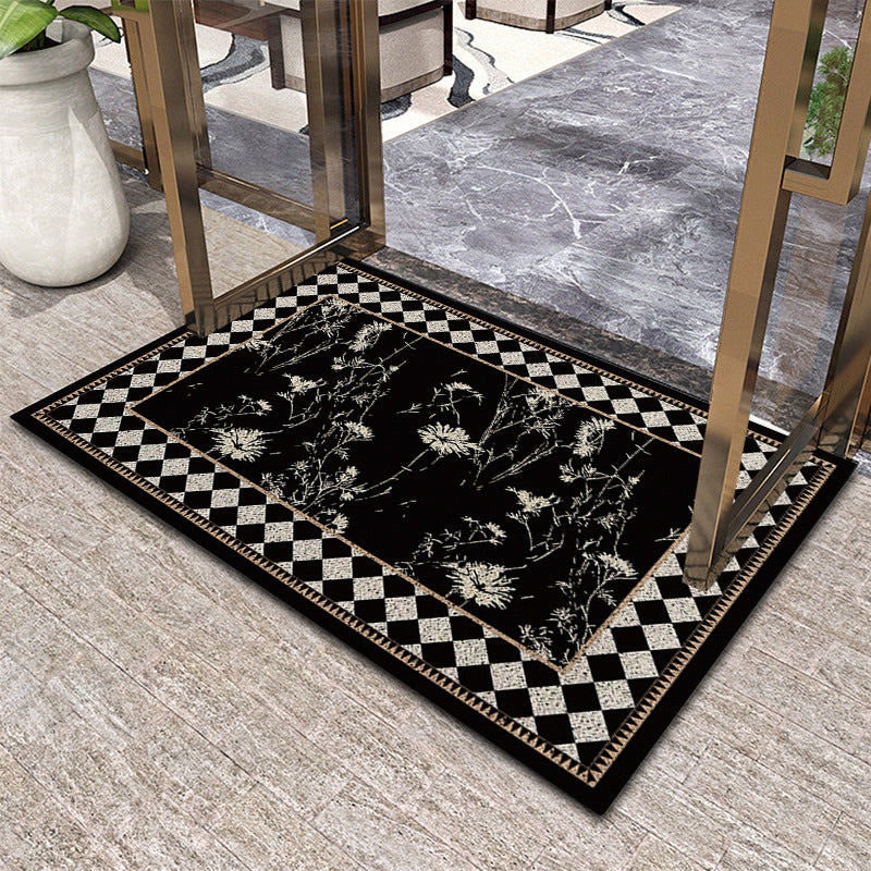 Elegante florale dekorative Teppichmatte
