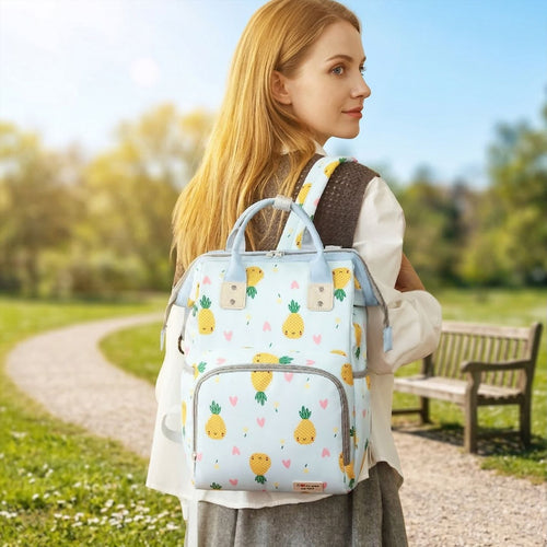 Verspielter Ananasdruck Wickelrucksack Karnz