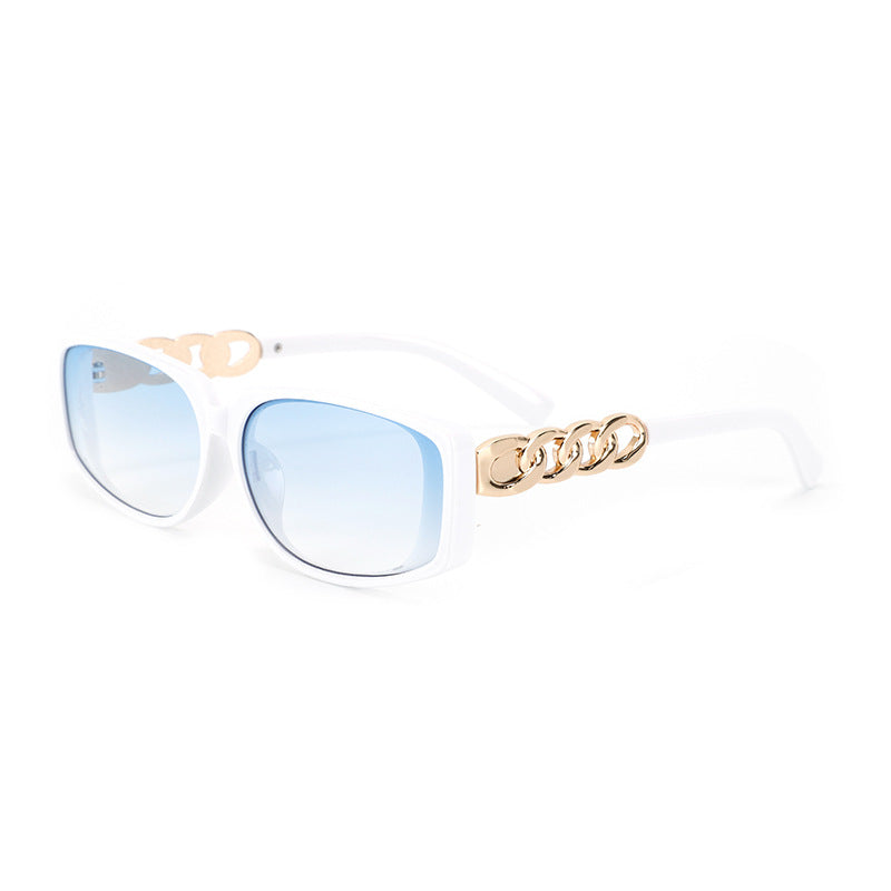 Damen quadratische Designer-Sonnenbrille mit goldenen Details Karnz