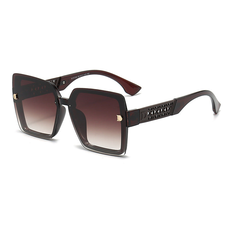 Damen modische quadratische Sonnenbrille mit robustem Rahmen und UV-Schutz Karnz