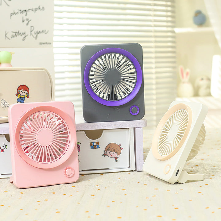 Damen Tragbarer USB Tischventilator mit kompaktem Design und mehreren Geschwindigkeitsmodi Karnz