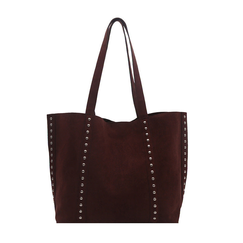 Chic Nieten Wildleder Tote Bag Karnz