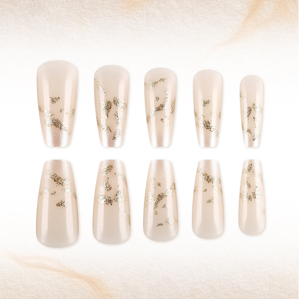 Glitzernde Eleganz Press-On Nagelset Karnz