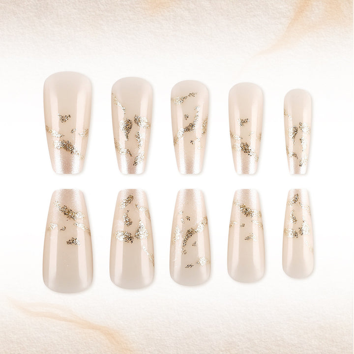 Glitzernde Eleganz Press-On Nagelset Karnz