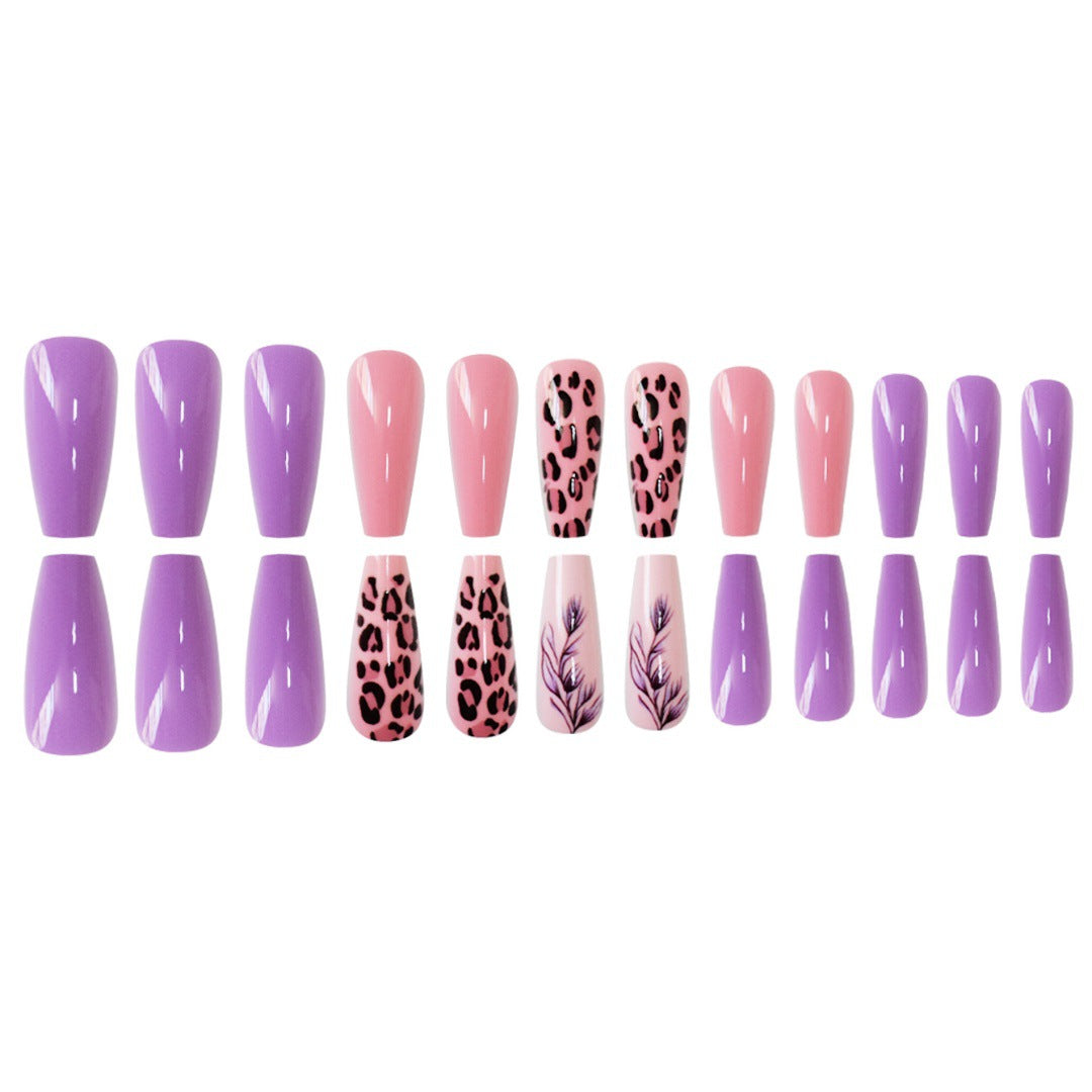 Stylisches Muster Druck-Nagel-Set Karnz