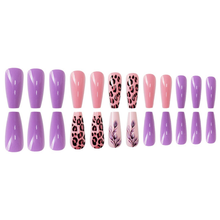 Stylisches Muster Druck-Nagel-Set Karnz