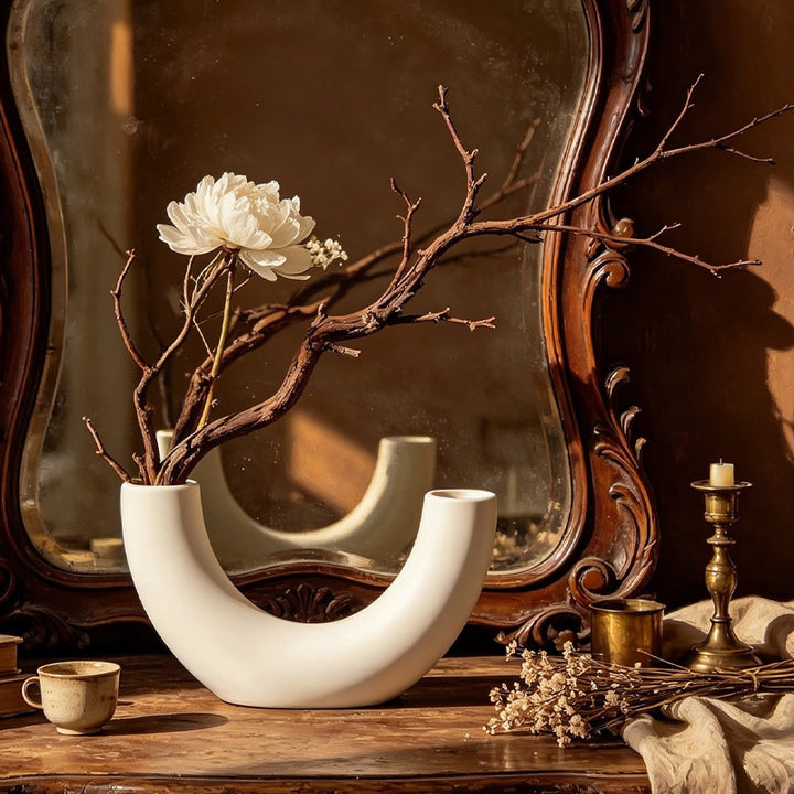 Zeitgenössische gewölbte Dual-Vase Karnz