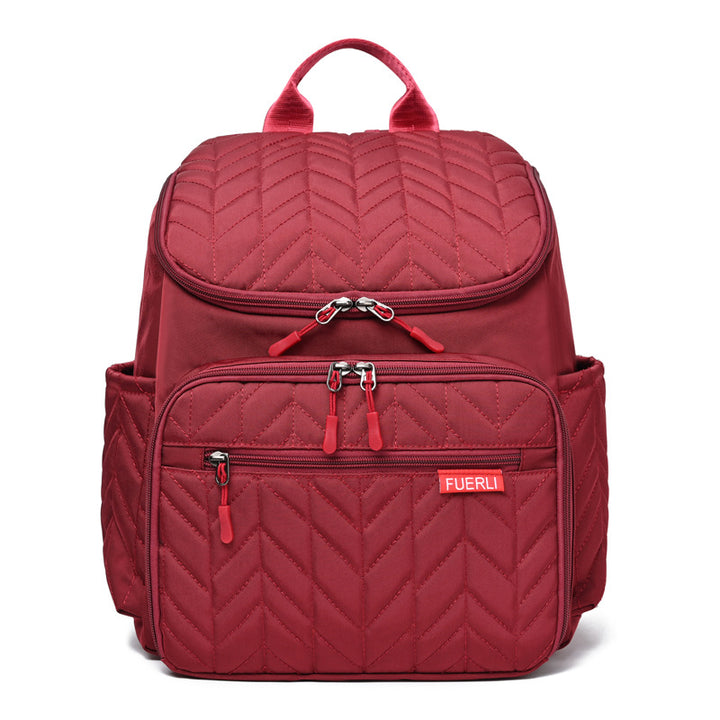 Elegante gesteppt Multi-Compartment Rucksack Karnz
