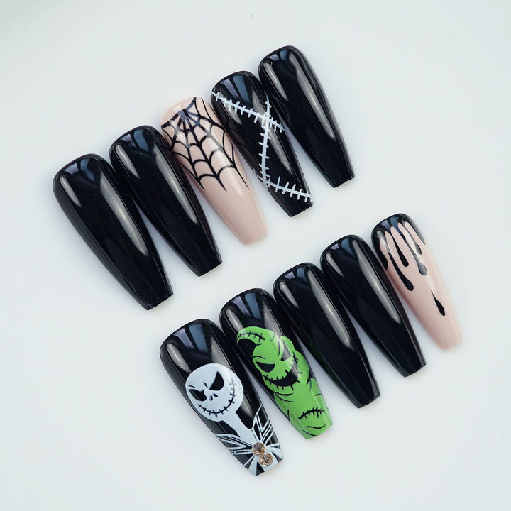 Themen-Halloween-Press-On-Nagelkunst-Set Karnz