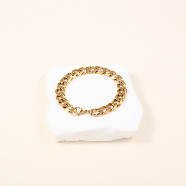 Fette Curb-Link-Kettenhalskette Karnz