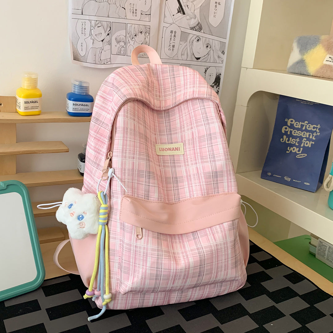 Chic Kariert Lässig Rucksack Karnz