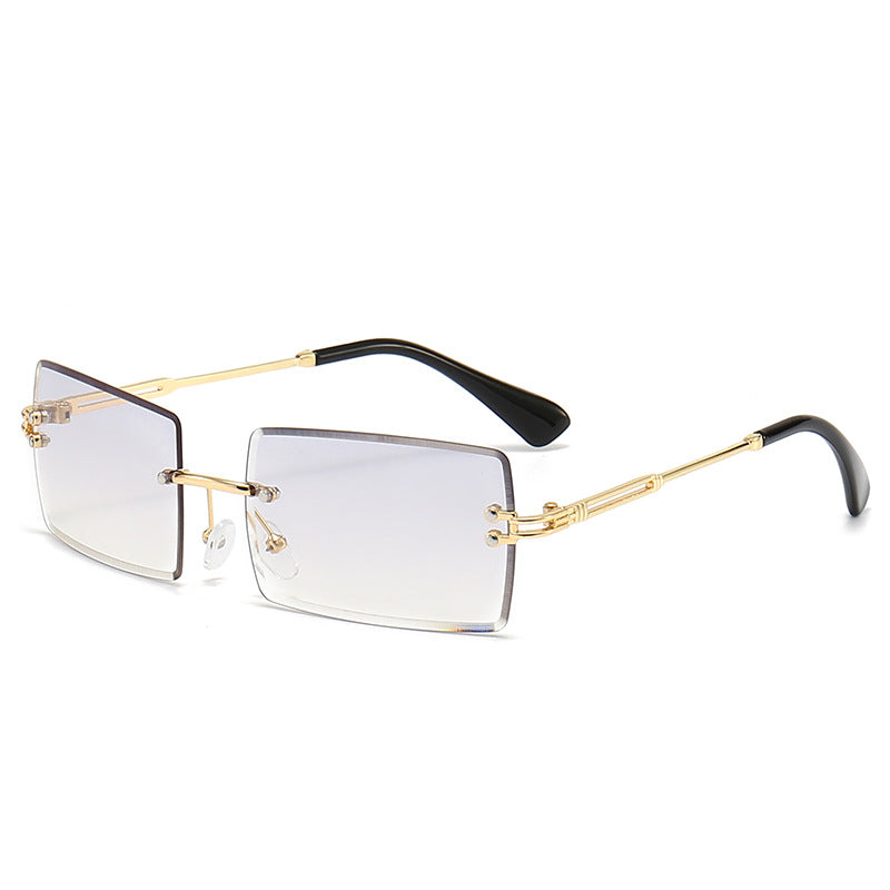 Damen modische rechteckige Sonnenbrille mit Gradient-Gläsern Karnz
