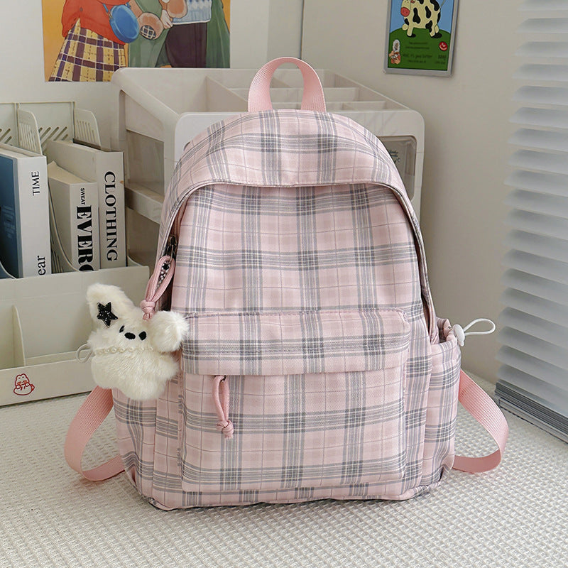 Stylische Karomuster-Rucksack Karnz