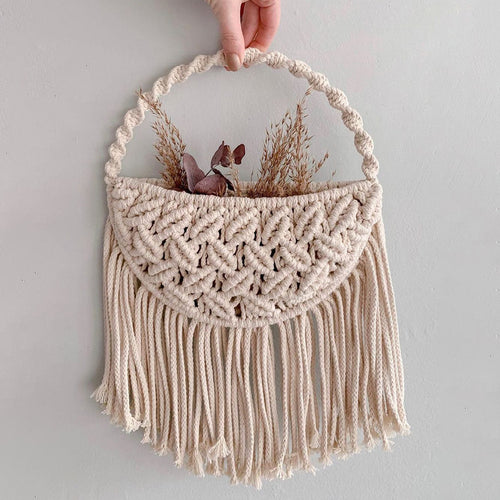 Macramé Wandbehang Dekor mit Fransen-Details Karnz