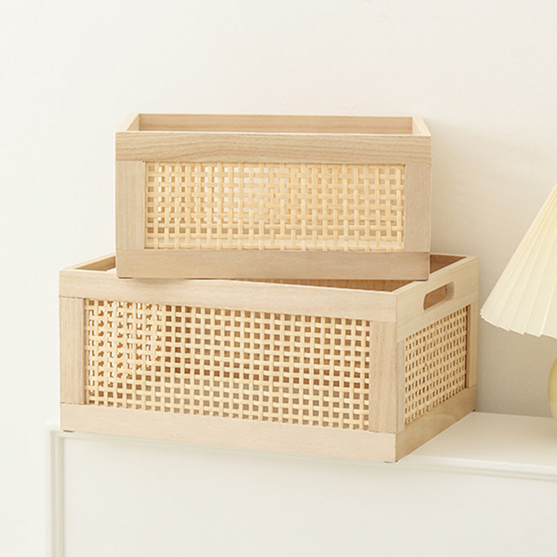 Natürliche Holzlagerbox Karnz