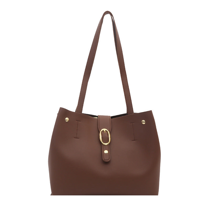 Strukturierte Leder-Shopper-Tasche Karnz